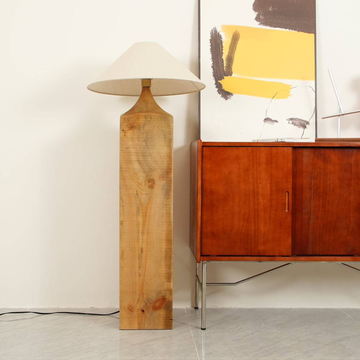 Rustica Timber Column Floor Lamp