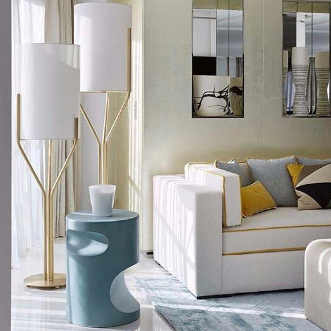 Aureina Glam Brass Floor Lamp