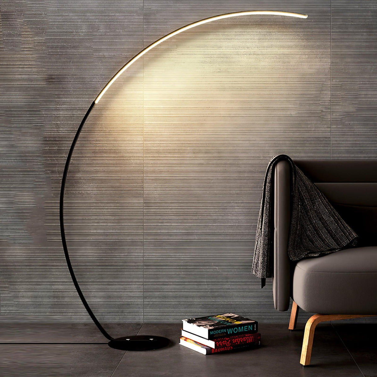 Zophaor Mid-Century Glass & Brass Wall Light