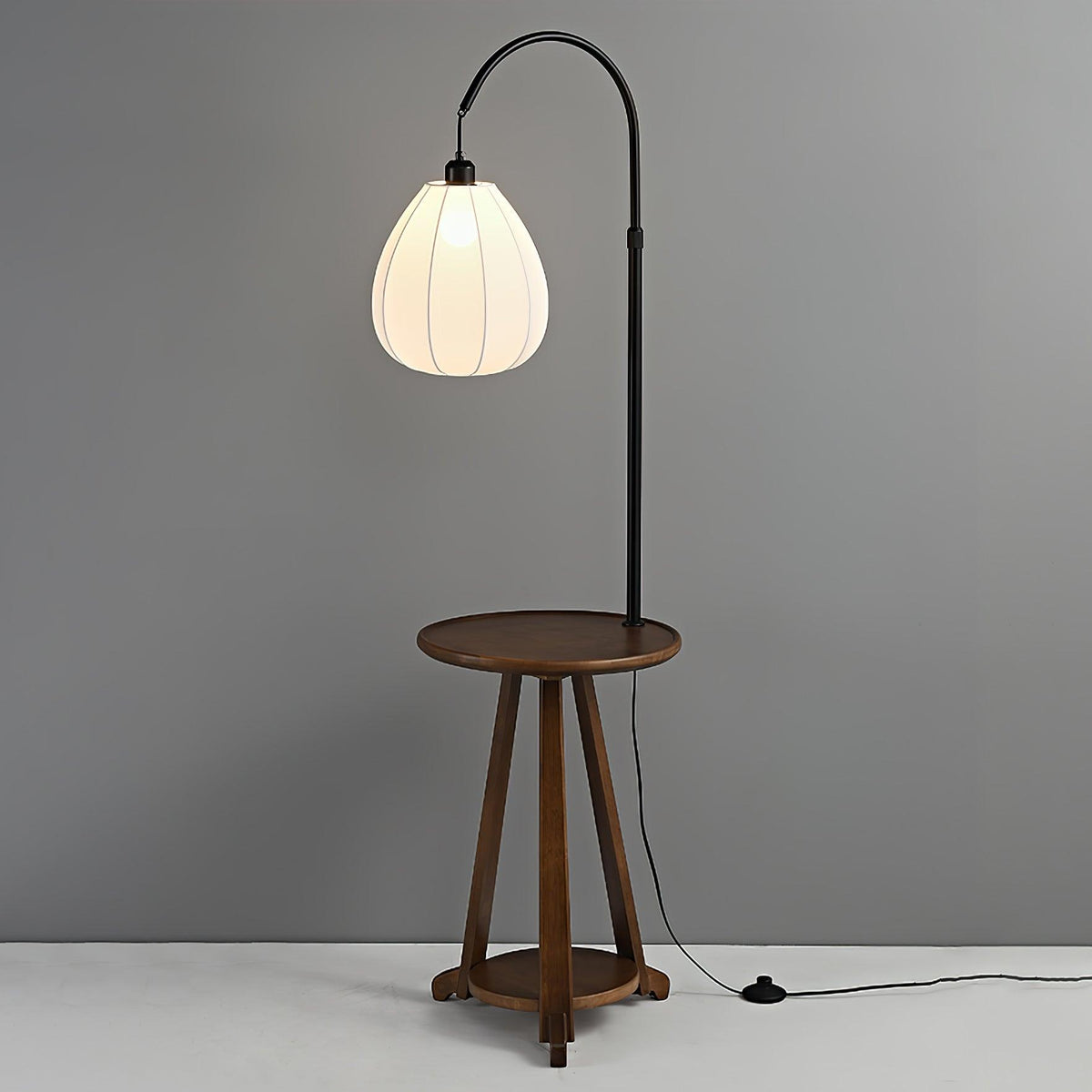 Vazoril Multifunctional Wood Fabric Floor Lamp