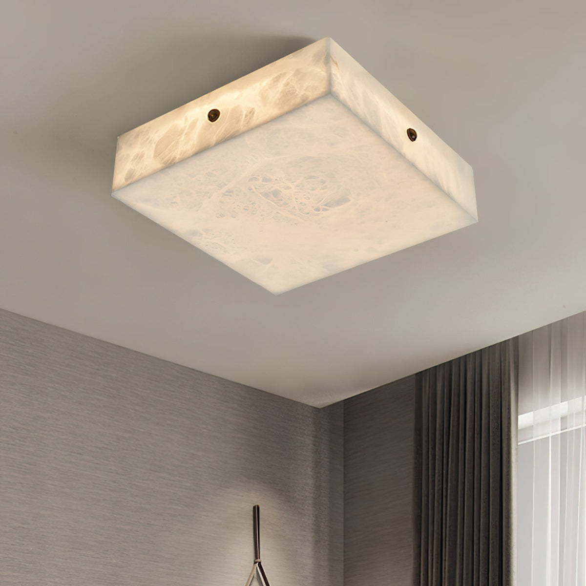 Rauduvys Modern Minimalist Alabaster  Ceiling Light