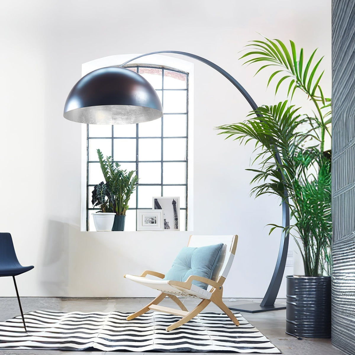 Cutalus Curved Black Arc Floor Lamp
