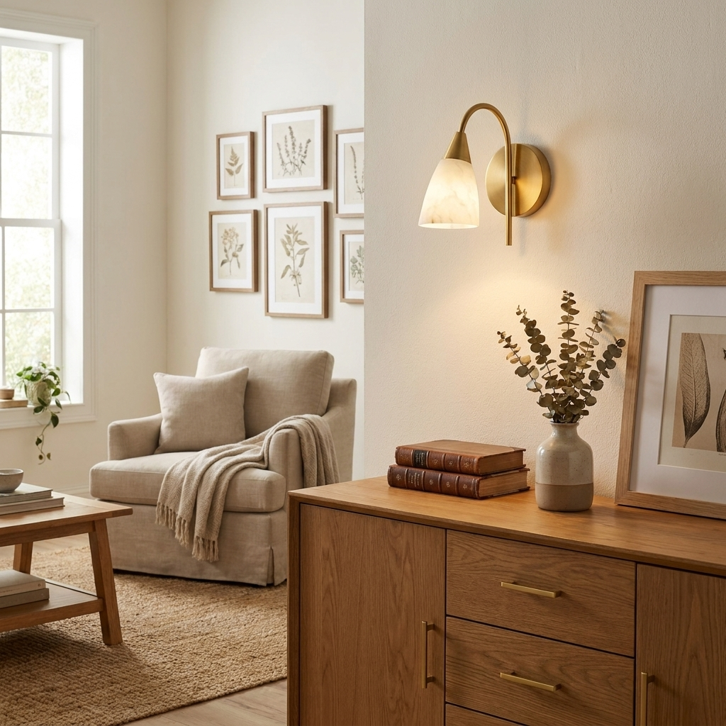Tormleigh Alabaster Wall Sconce