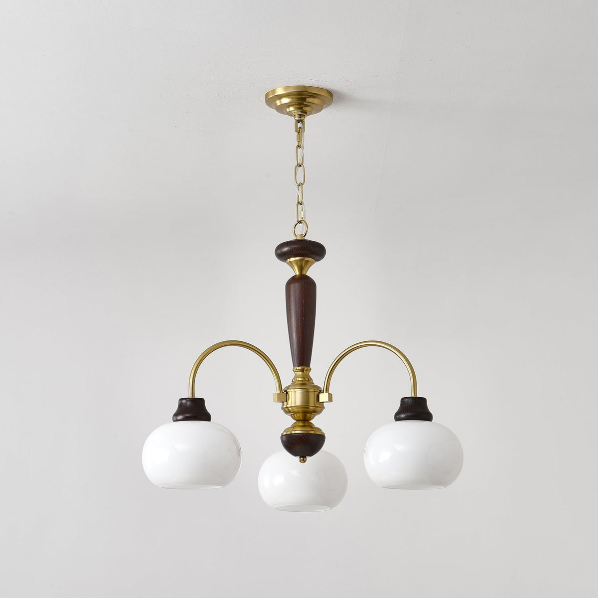 Noraneon Chandelier Arched Globe White Shade