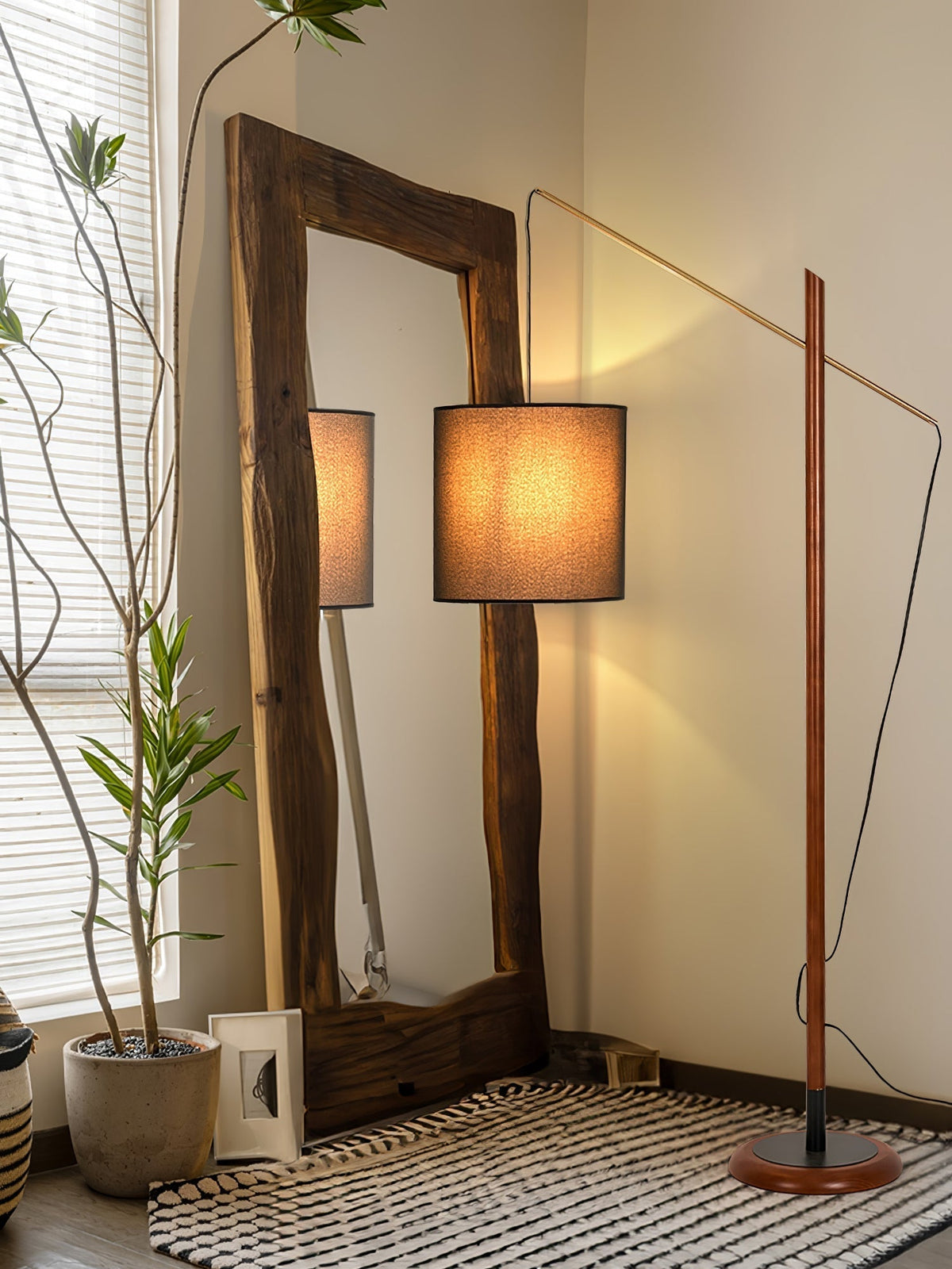 Nyvariol Minimalist Wood Floor Lamp