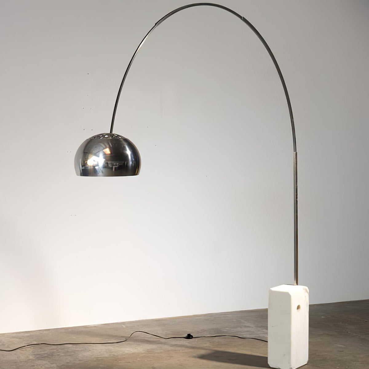 Alevra Steel Marble Floor Lamp