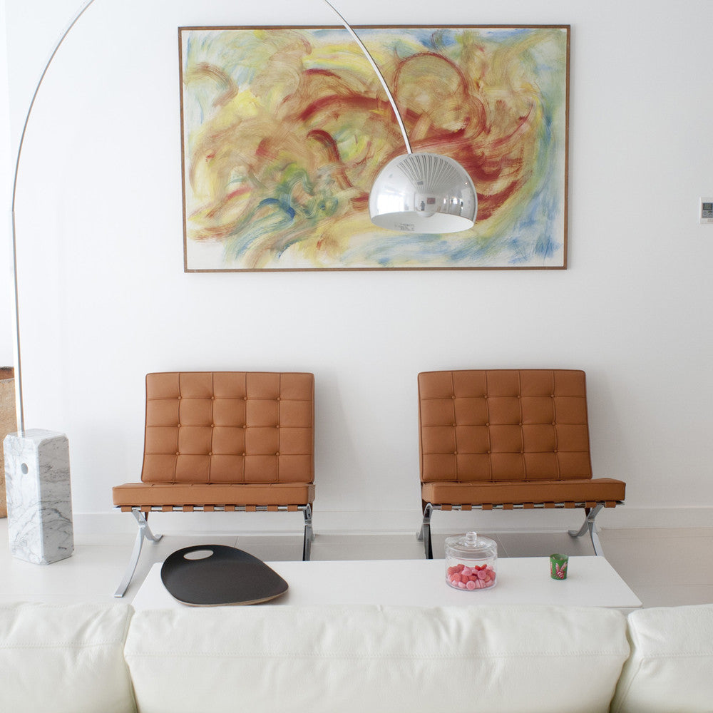 Alevra Steel Marble Floor Lamp