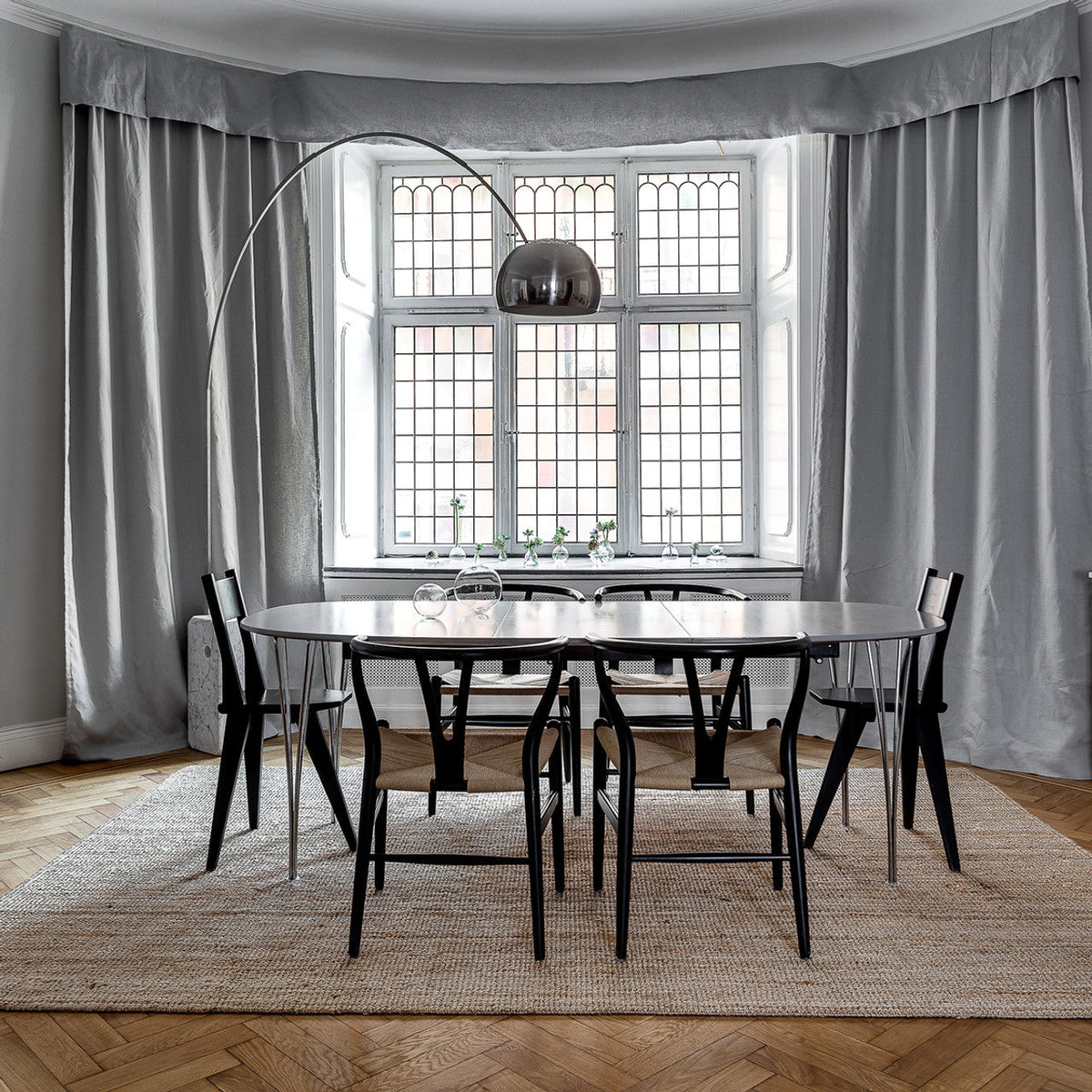 Alevra Steel Marble Floor Lamp
