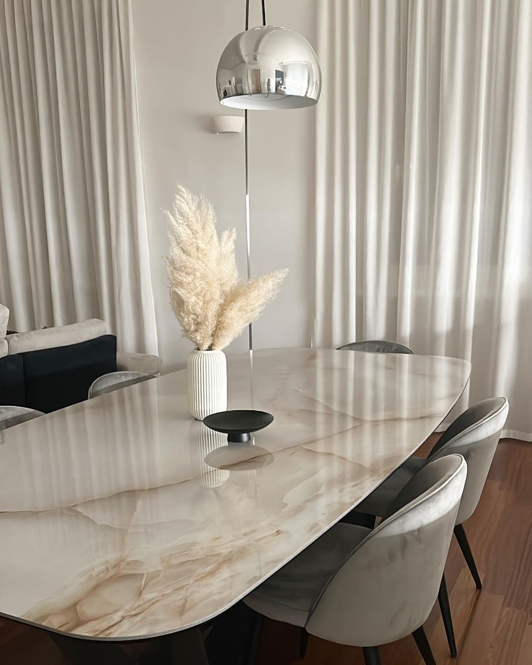 Alevra Steel Marble Floor Lamp