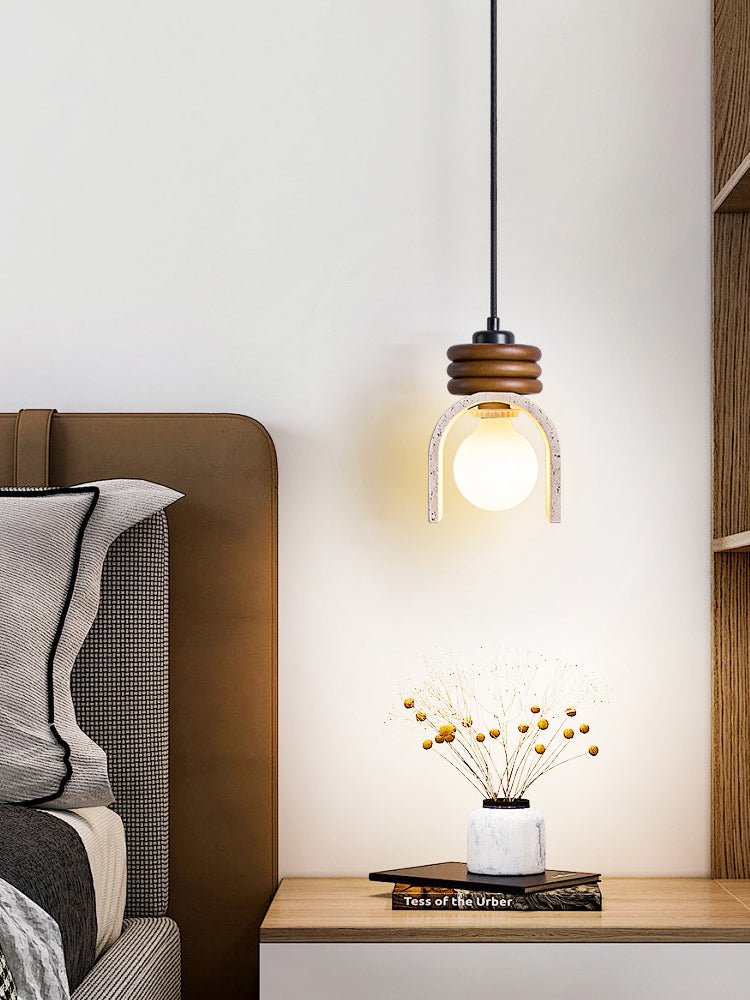 Quinn Modern Yellow Travertine Pendant Lamp