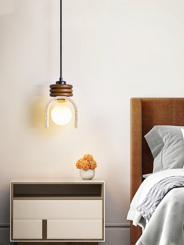 Quinn Modern Yellow Travertine Pendant Lamp
