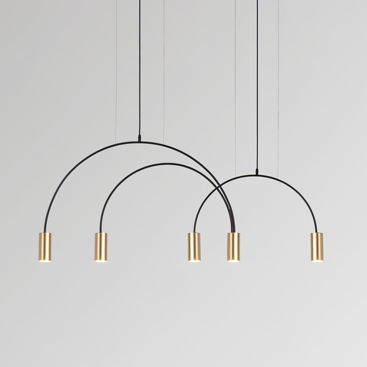 Noriel Pendant Lamp Overlapping Cylinder Minimalist Dining Room