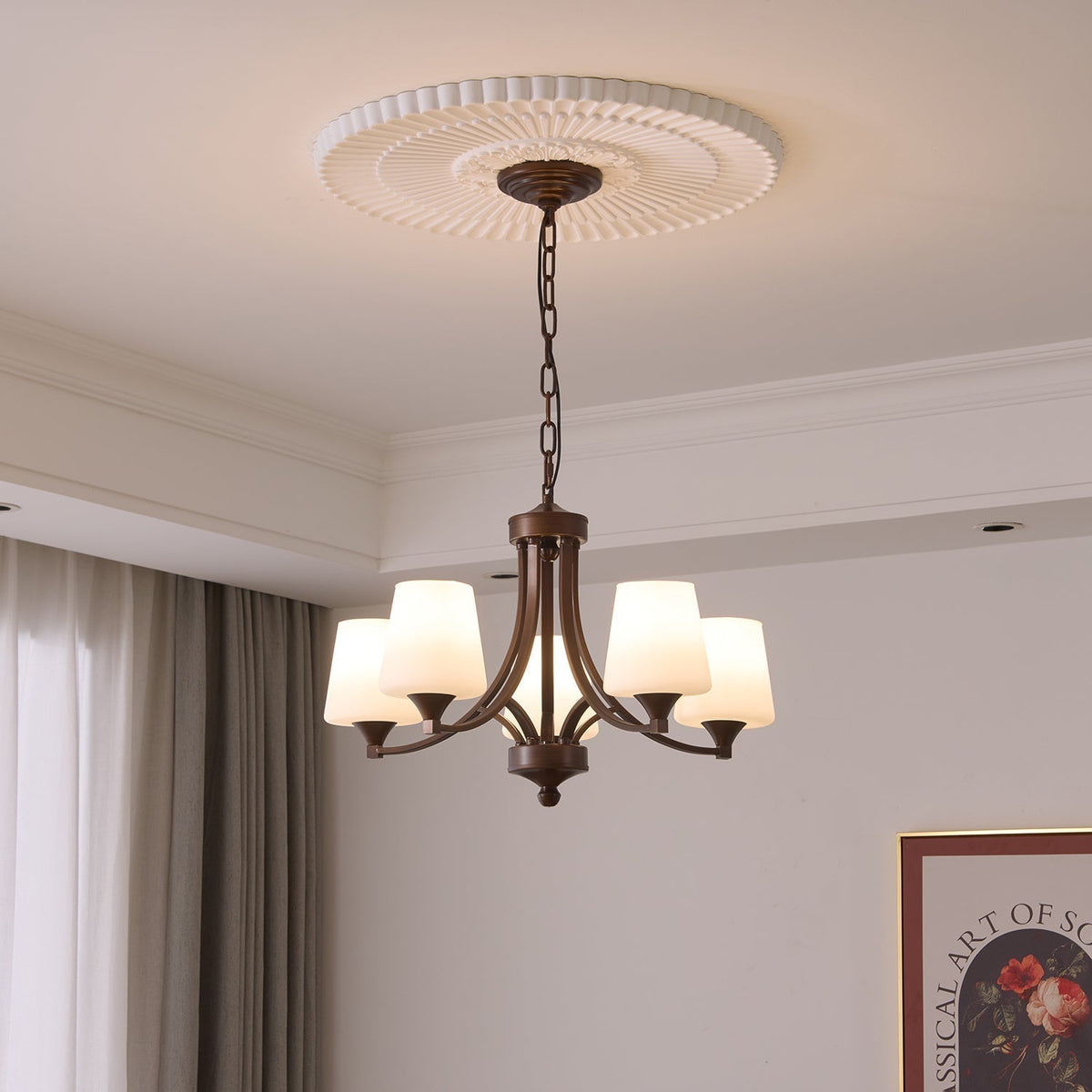 Ardena Elegance Vintage Classic Glass Chandelier