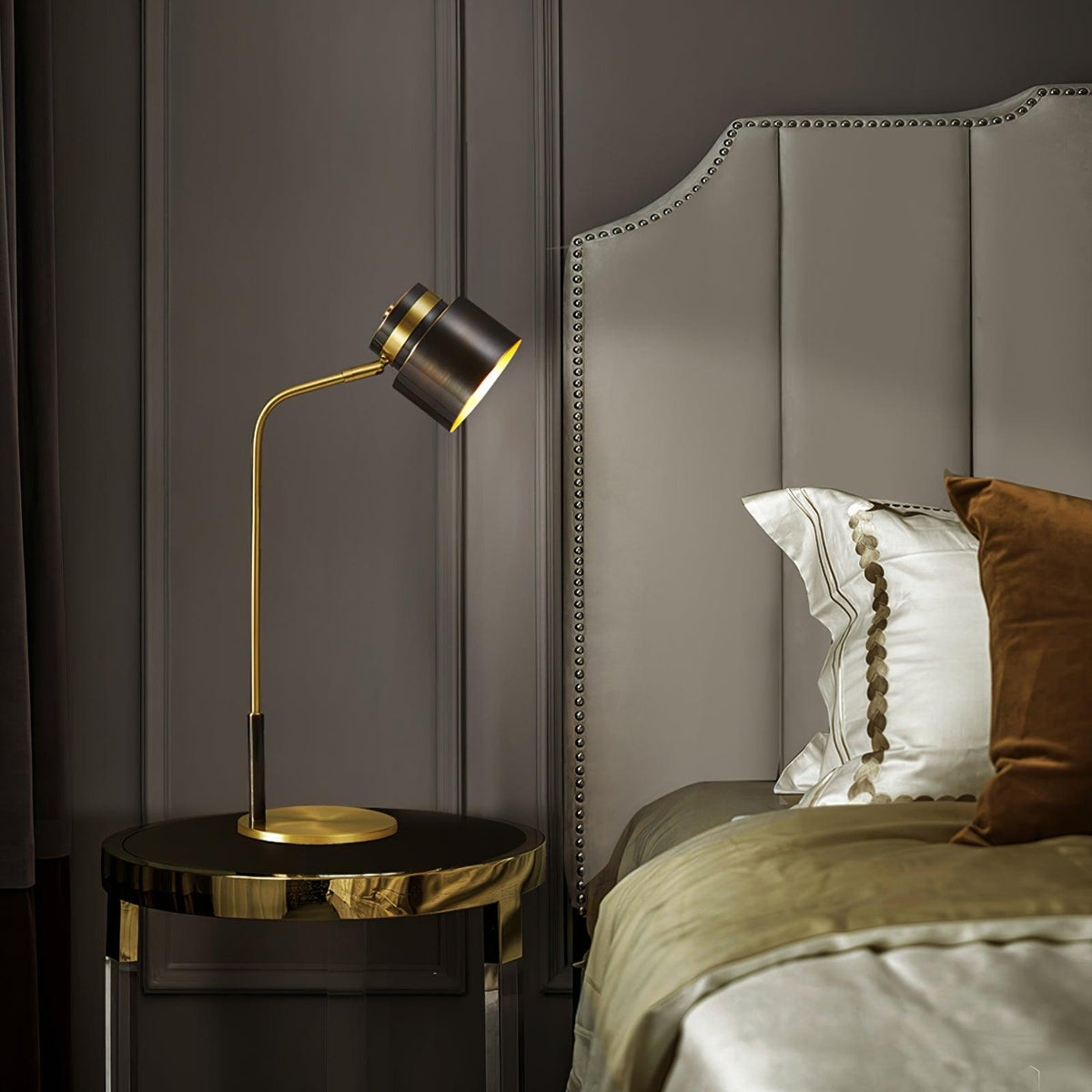 Zorase Brass Industrial Table Lamp