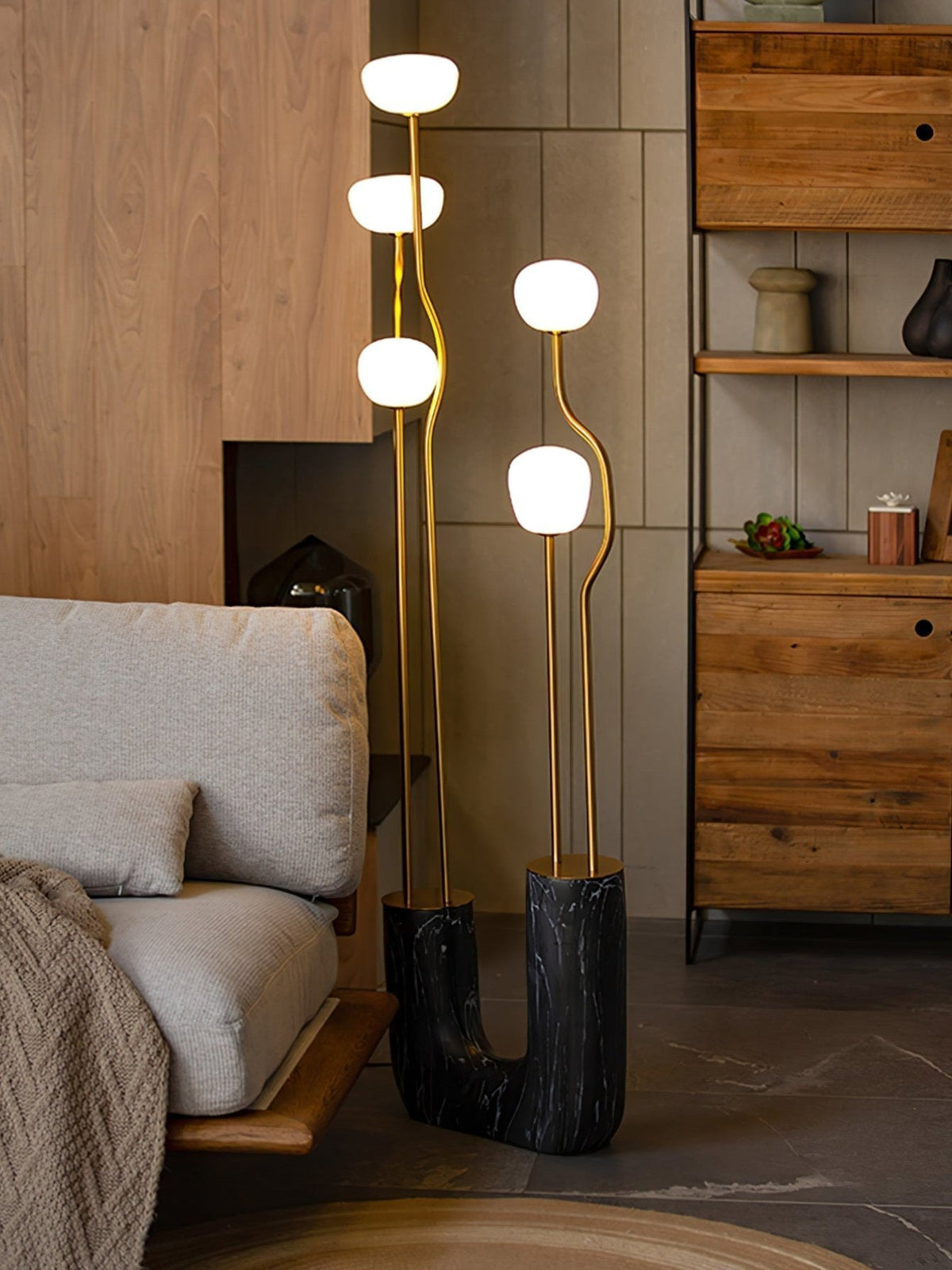 Lumon Marble Brass Modern Floor Lamp