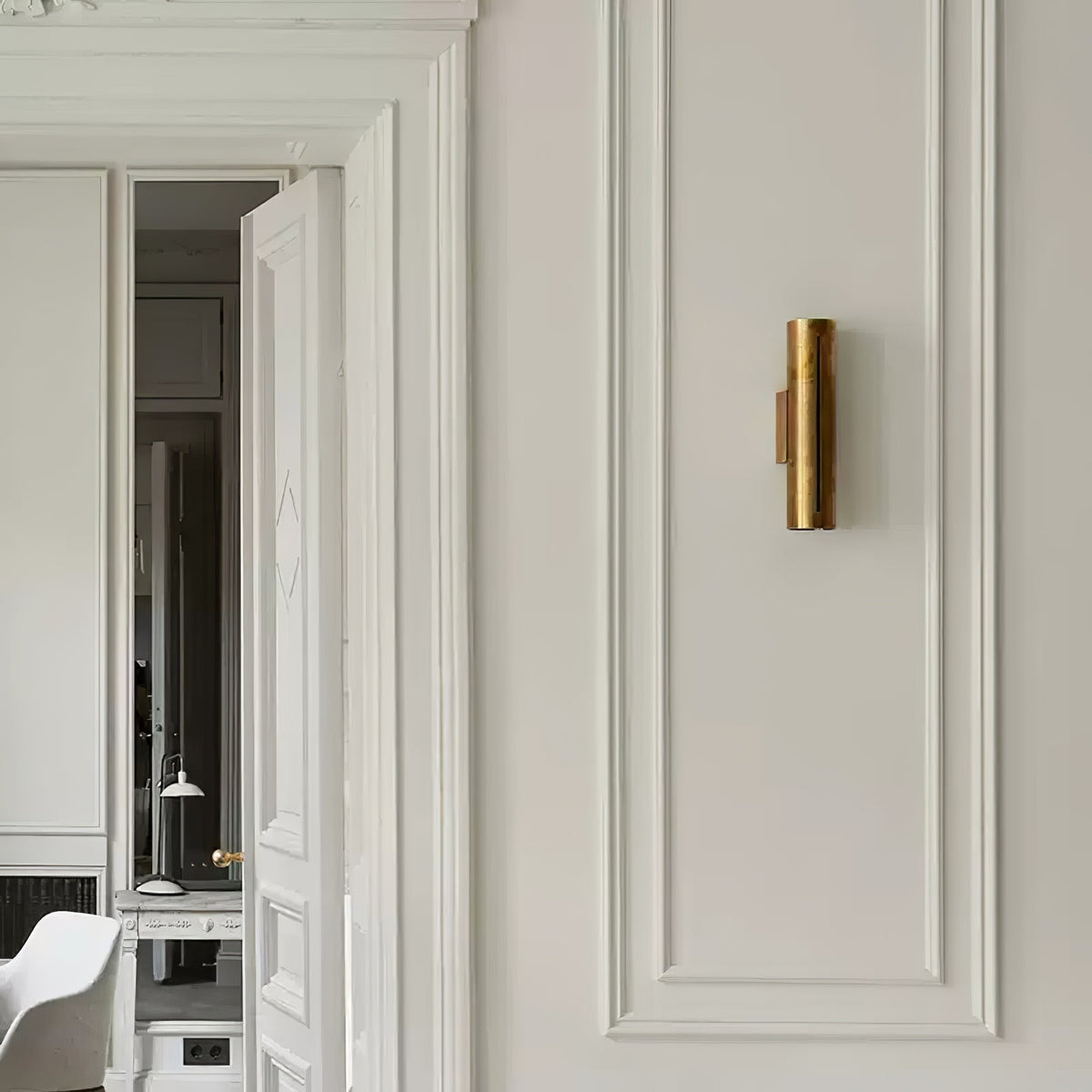 Avsilara Modern Minimalist Cylinder Brass Wall Light