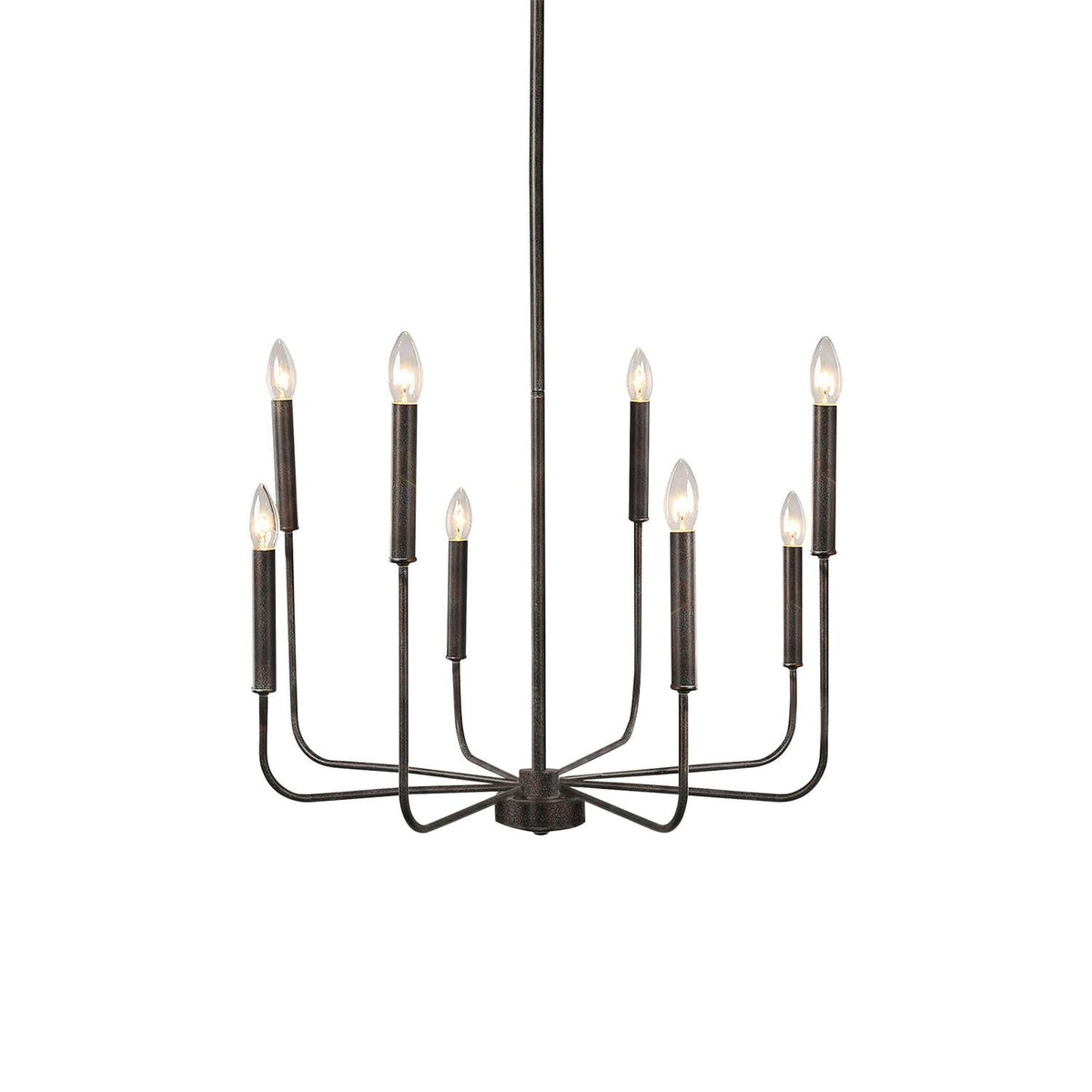 Ulfuvys Modern Candle Industrial Metal Chandelier