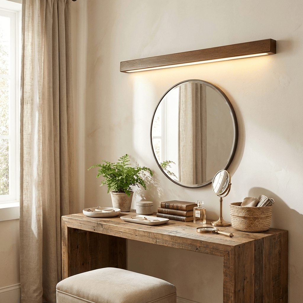 Fepia Linear Wood Indoor Wall Light
