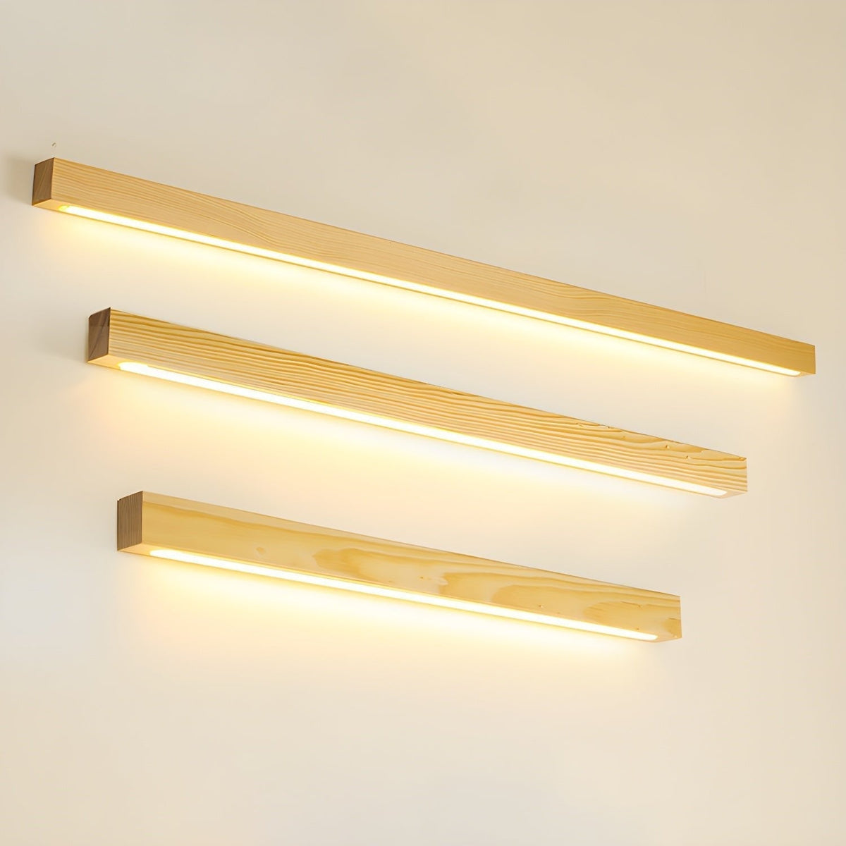 Gareth Wall Light Wood Linear Minimalist LED