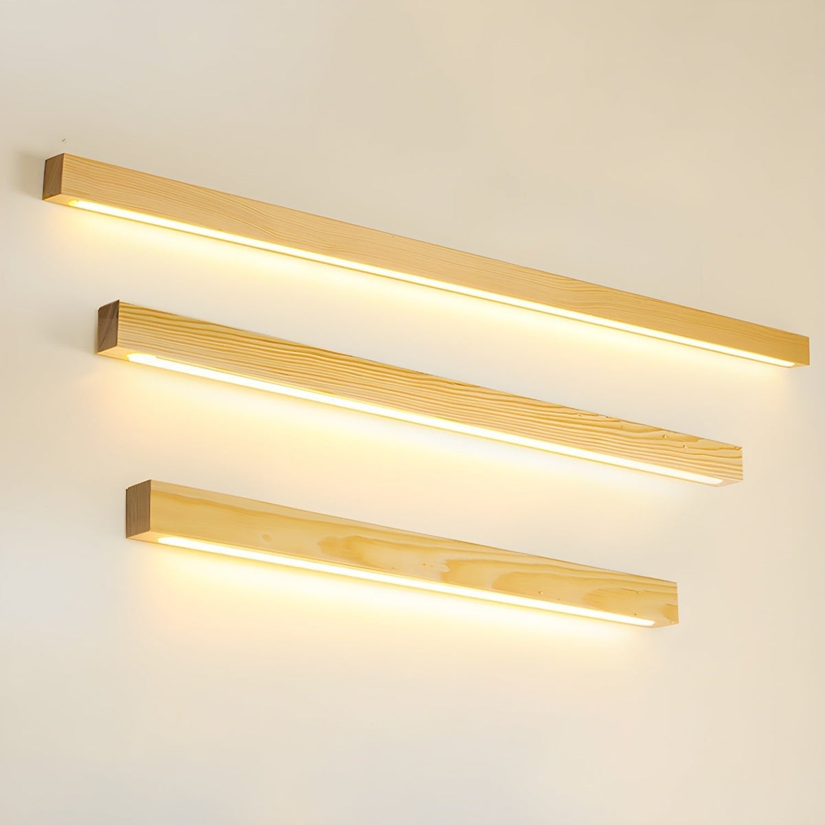Gareth Wall Light Wood Linear Minimalist LED