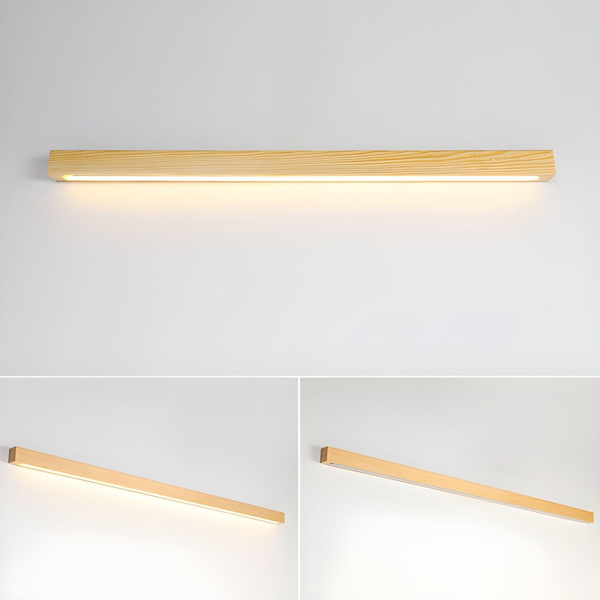 Gareth Wall Light Wood Linear Minimalist LED