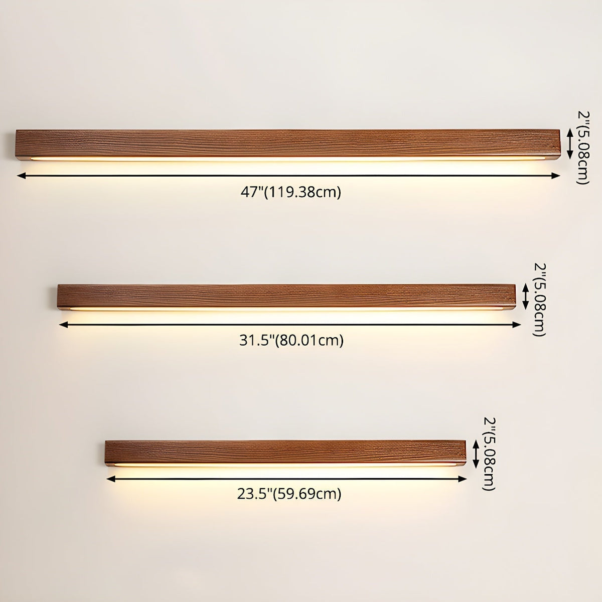Elvivine Wall Light Wood Linear Minimalist LED