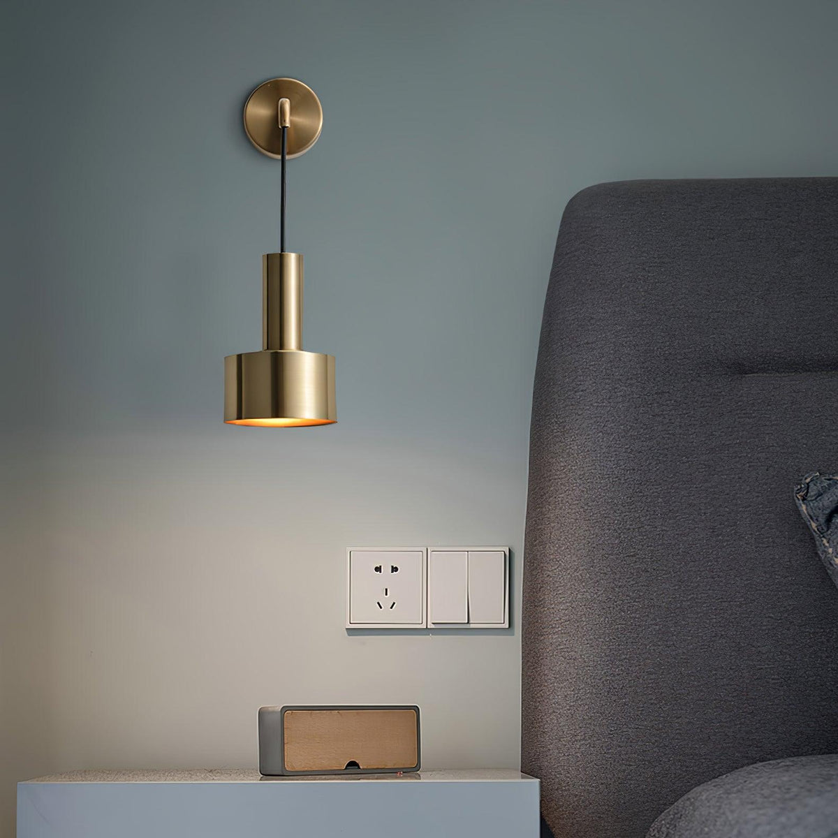 Alvina Modern Minimalist Brass Wall Light