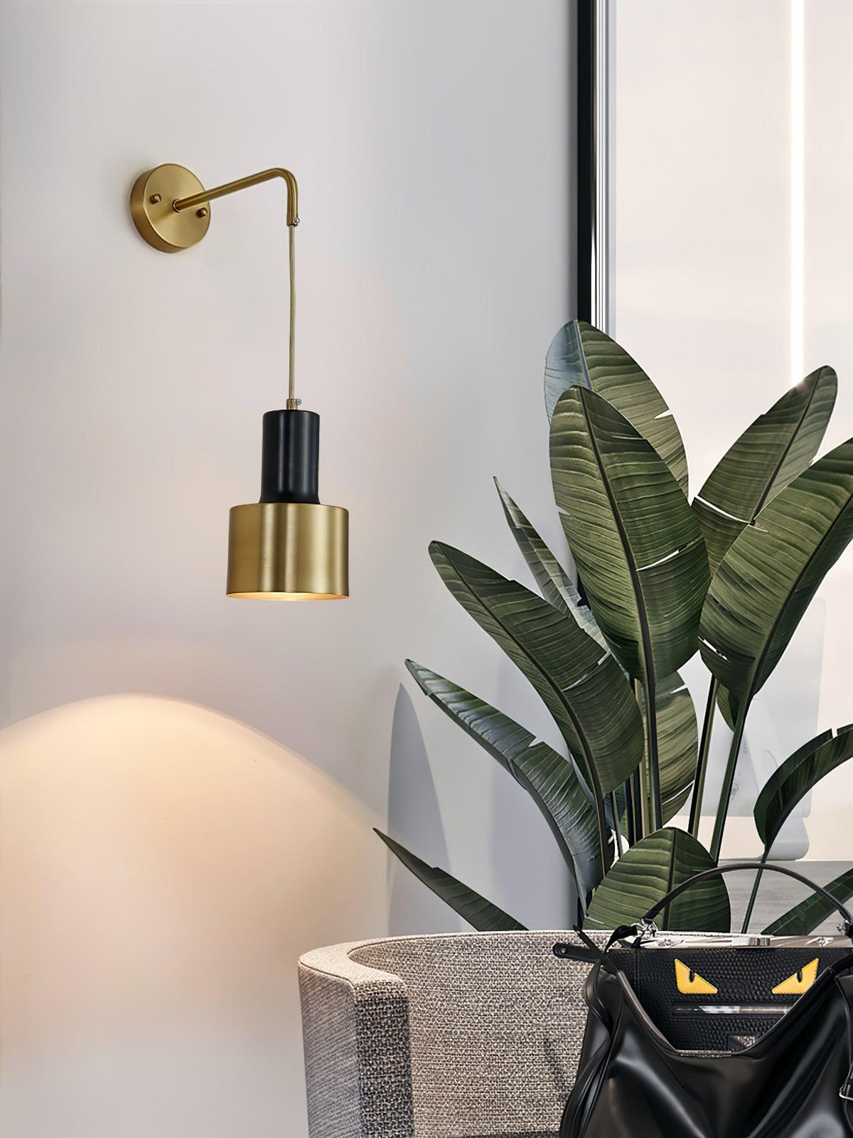 Alvina Modern Minimalist Brass Wall Light