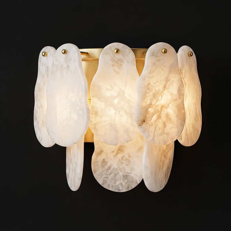 Quenstone Irregular Alabaster Wall Sconce
