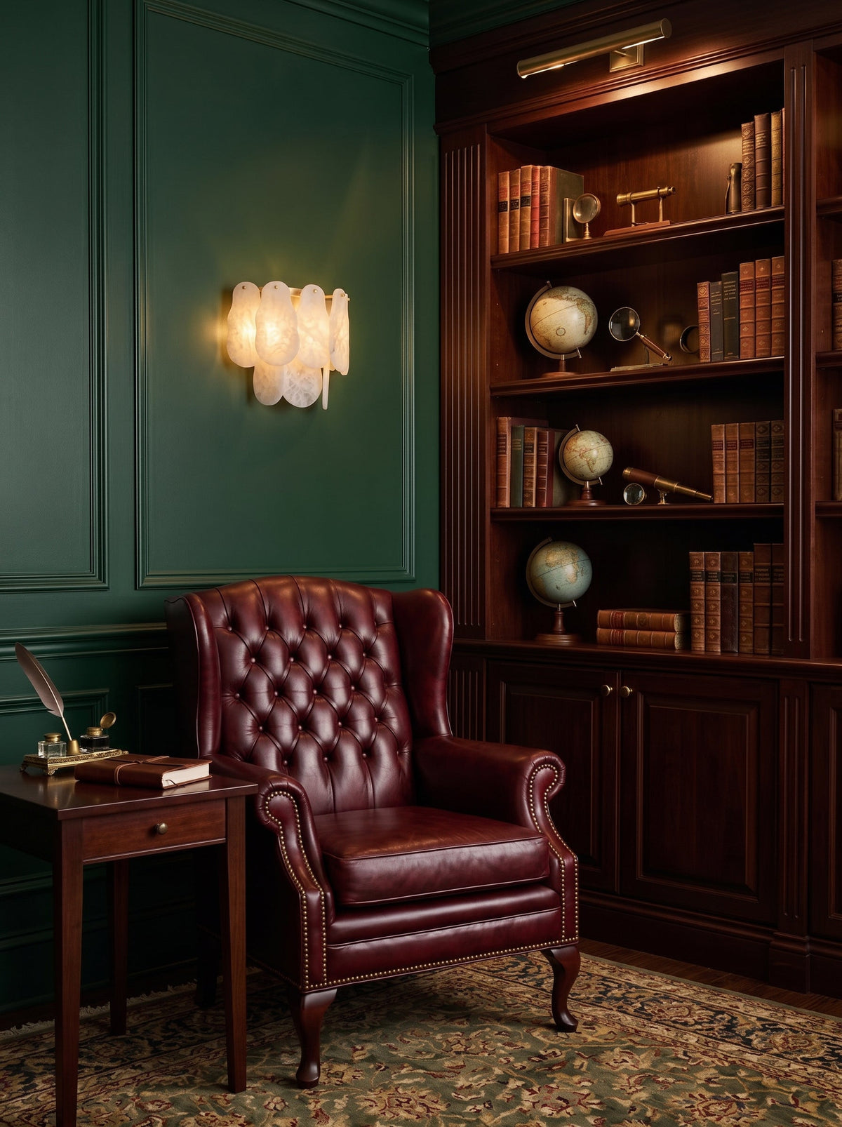 Quenstone Irregular Alabaster Wall Sconce