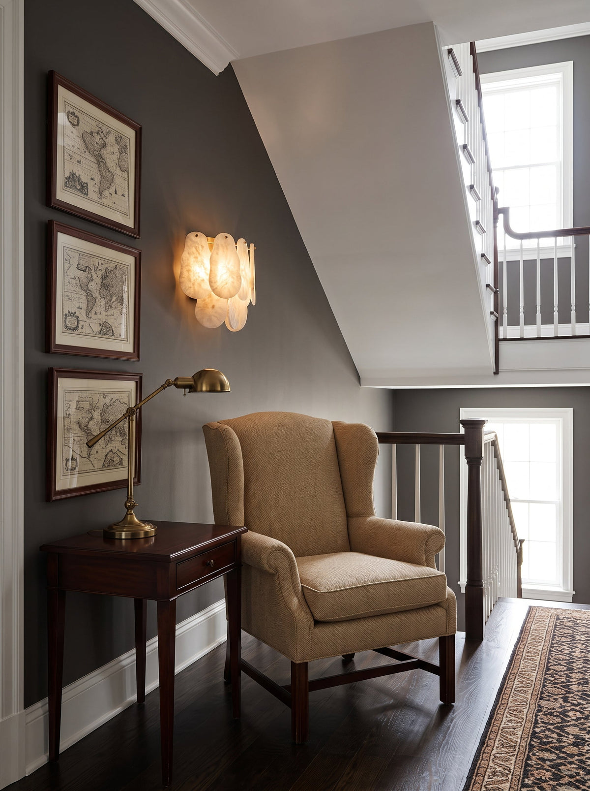 Quenstone Irregular Alabaster Wall Sconce