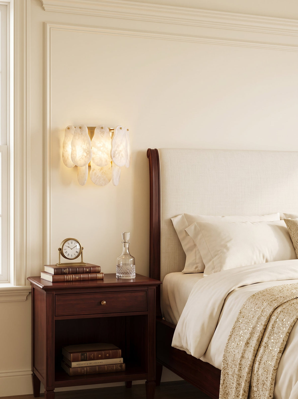 Quenstone Irregular Alabaster Wall Sconce