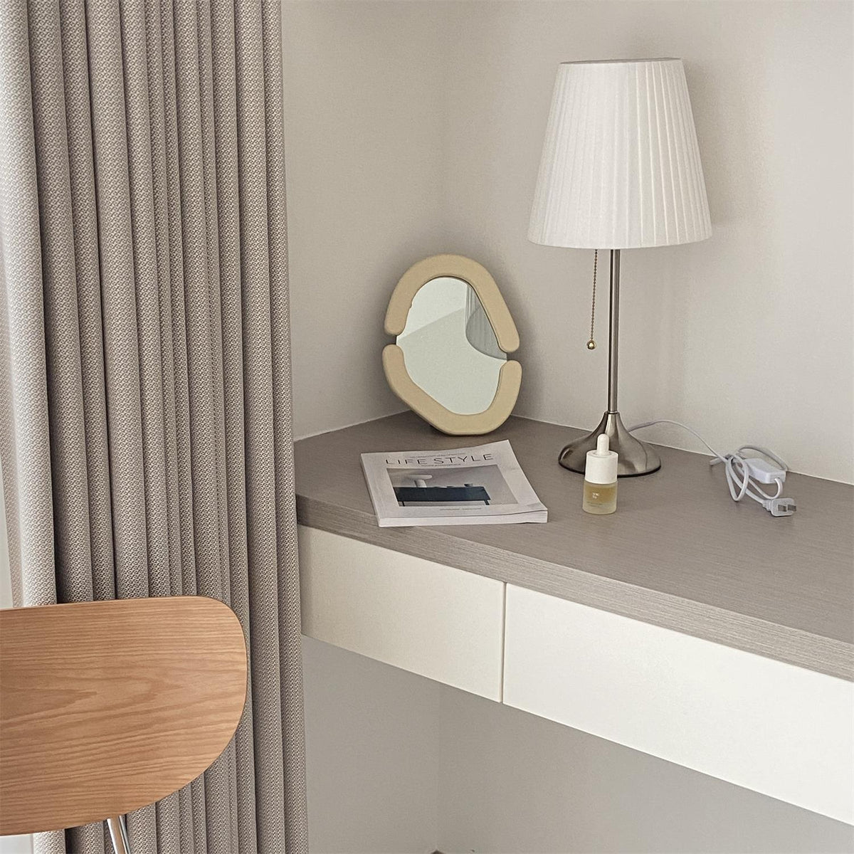 Simplicity  Pleated Fabric Table Lamp