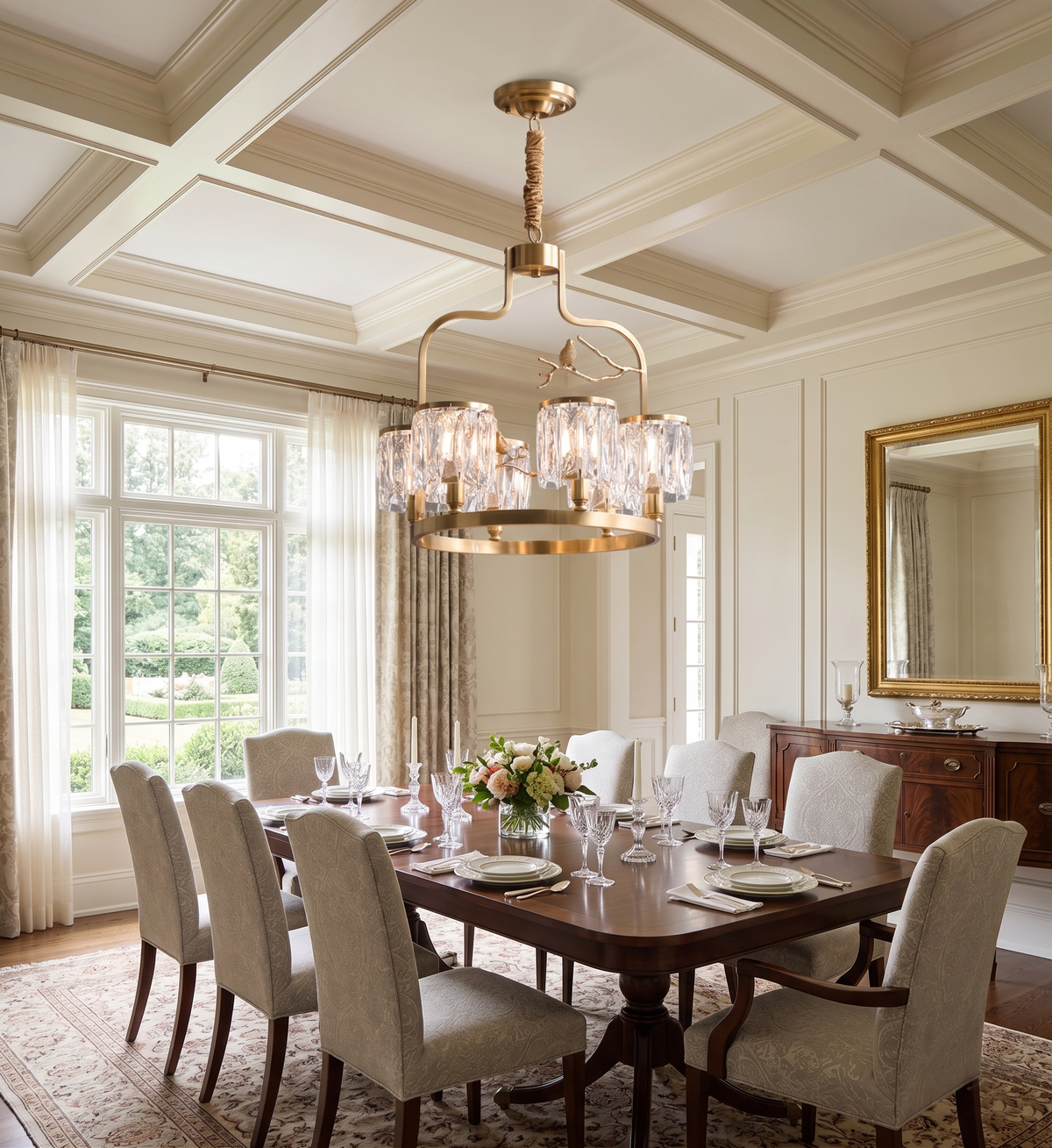 Bunoa Crystal Bird Chandelier
