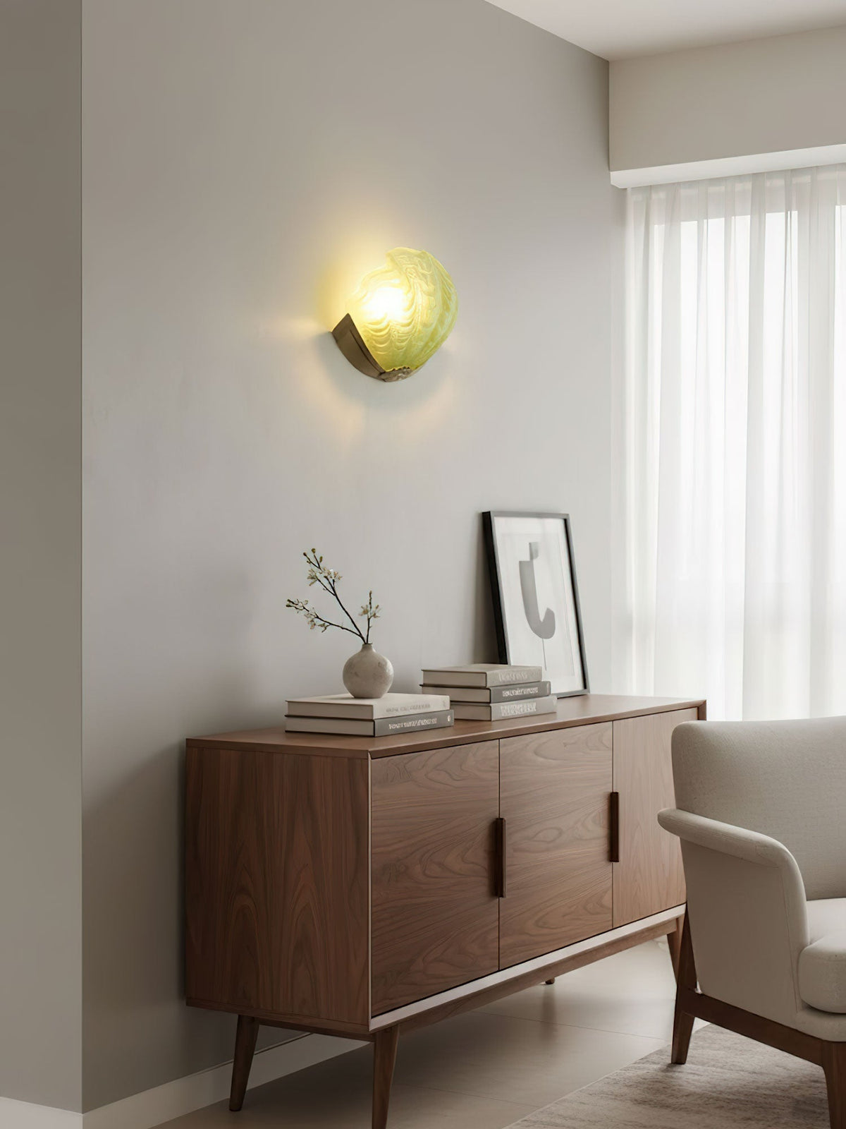 Nico Art Deco Glass Scallop Wall Light