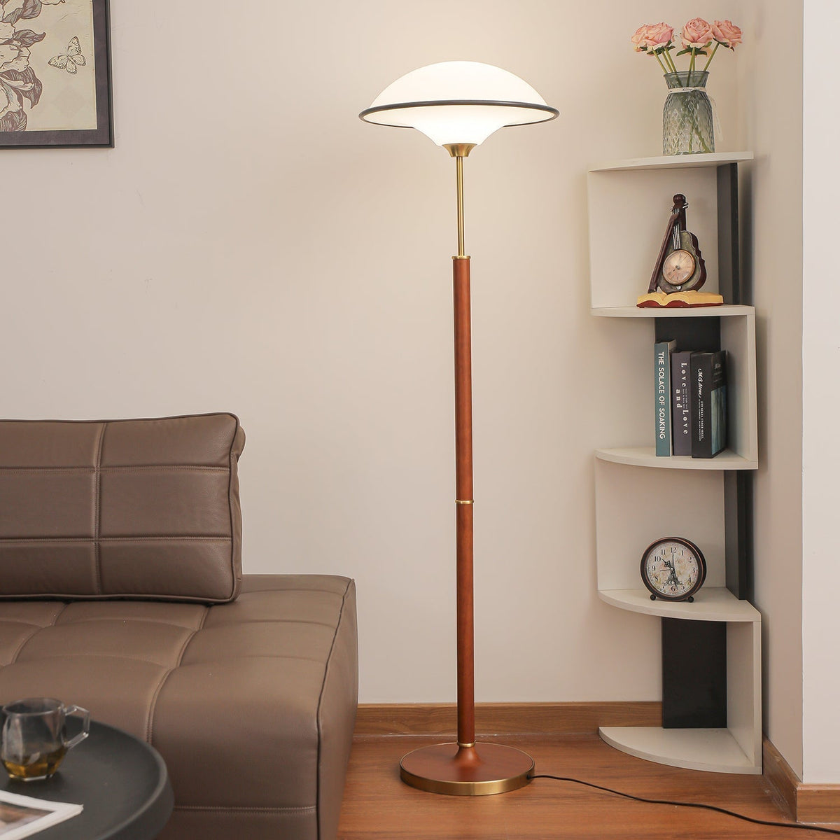 Astralis Wood Art Deco Floor Lamp
