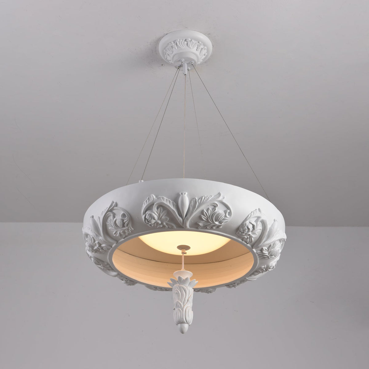 Rococo Plaster Pendant Chandelier