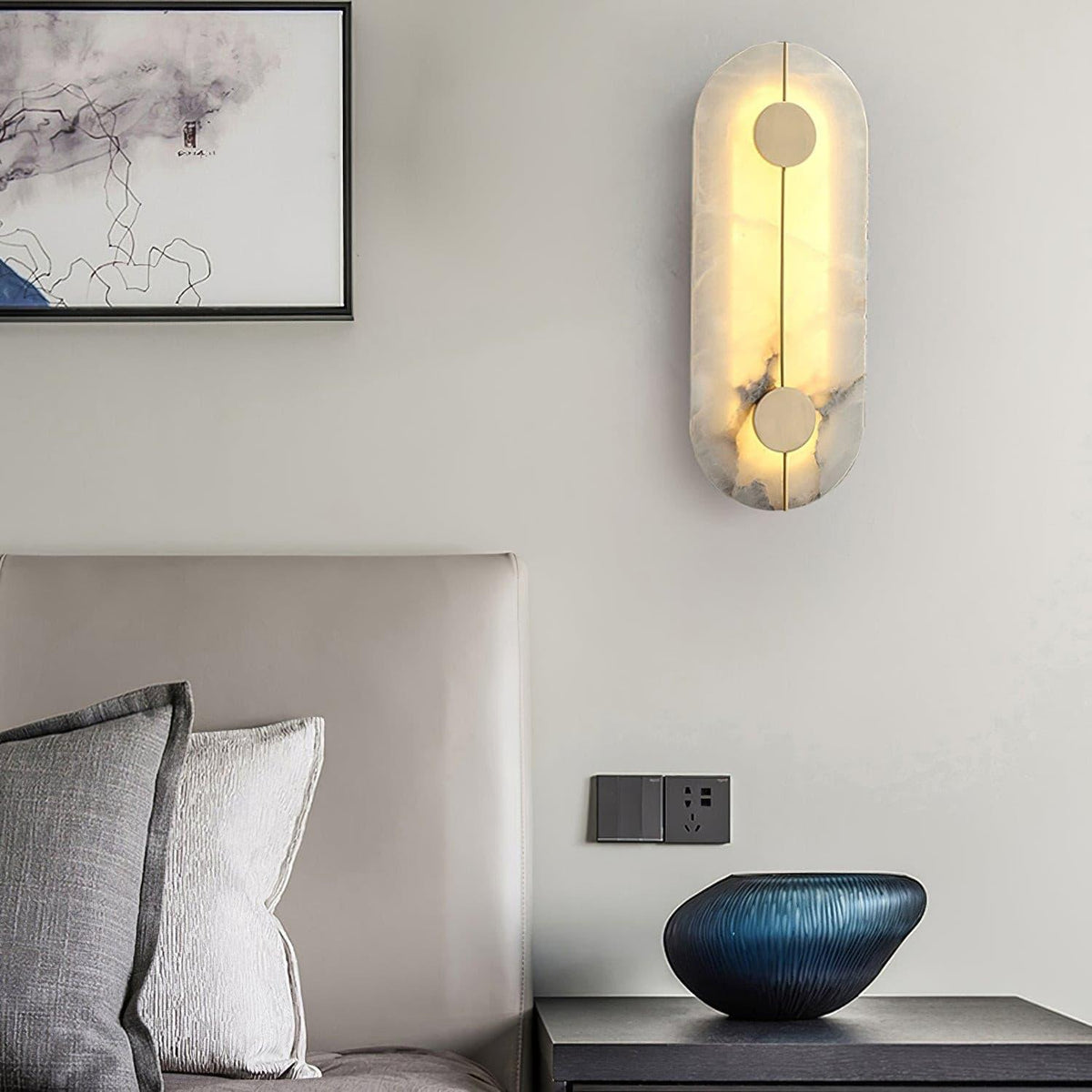 Citheira Minimalist Alabaster Wall Light