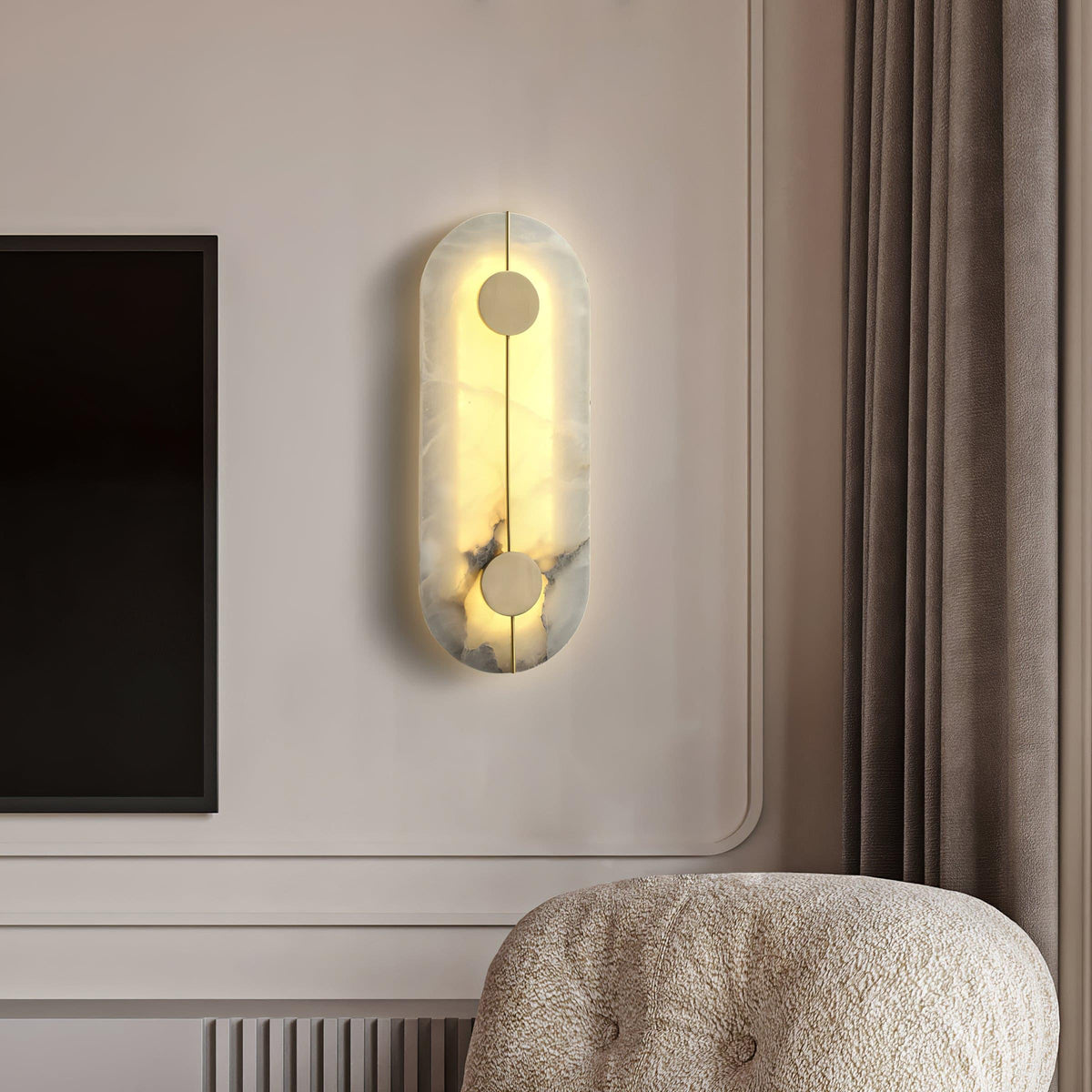 Citheira Minimalist Alabaster Wall Light