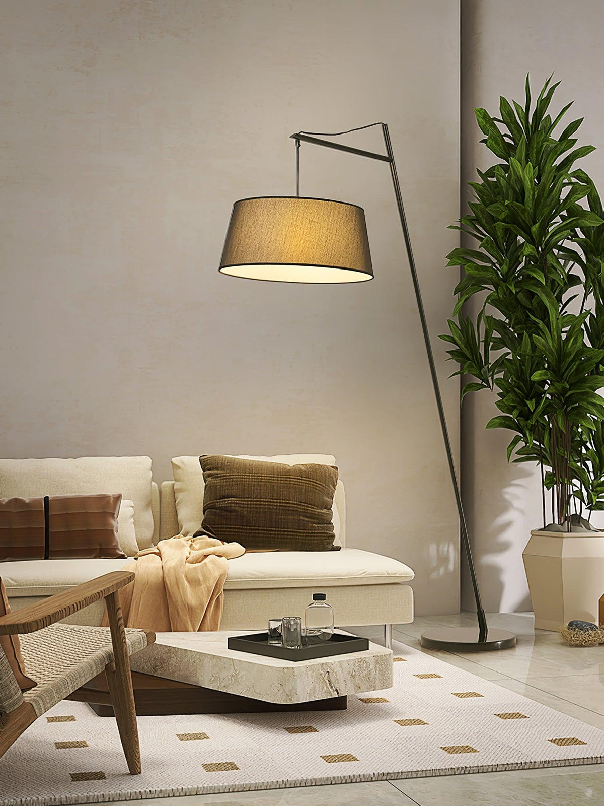 Votalyra Modern Fabric Floor Lamp