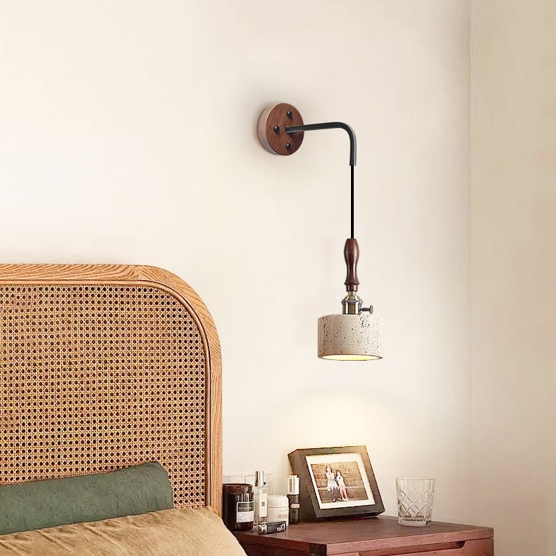 Sven Modern Yellow Travertine Wall Lamp