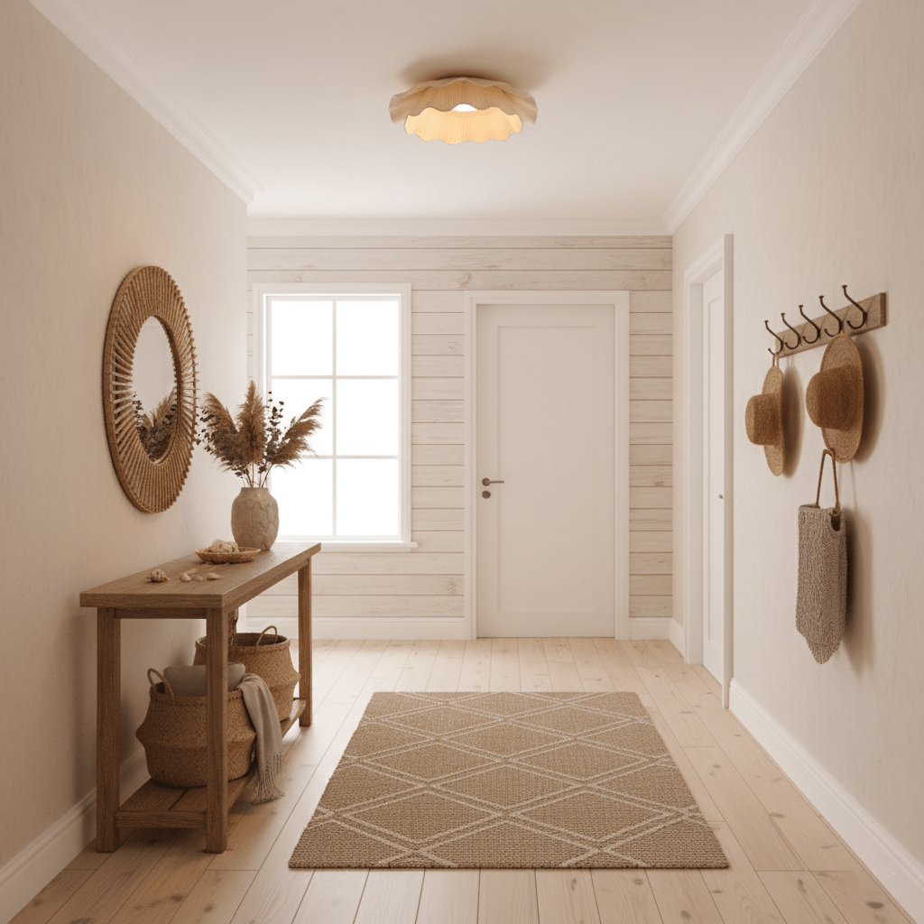 Yiuma Fabric Wave Flush Mount Ceiling Light