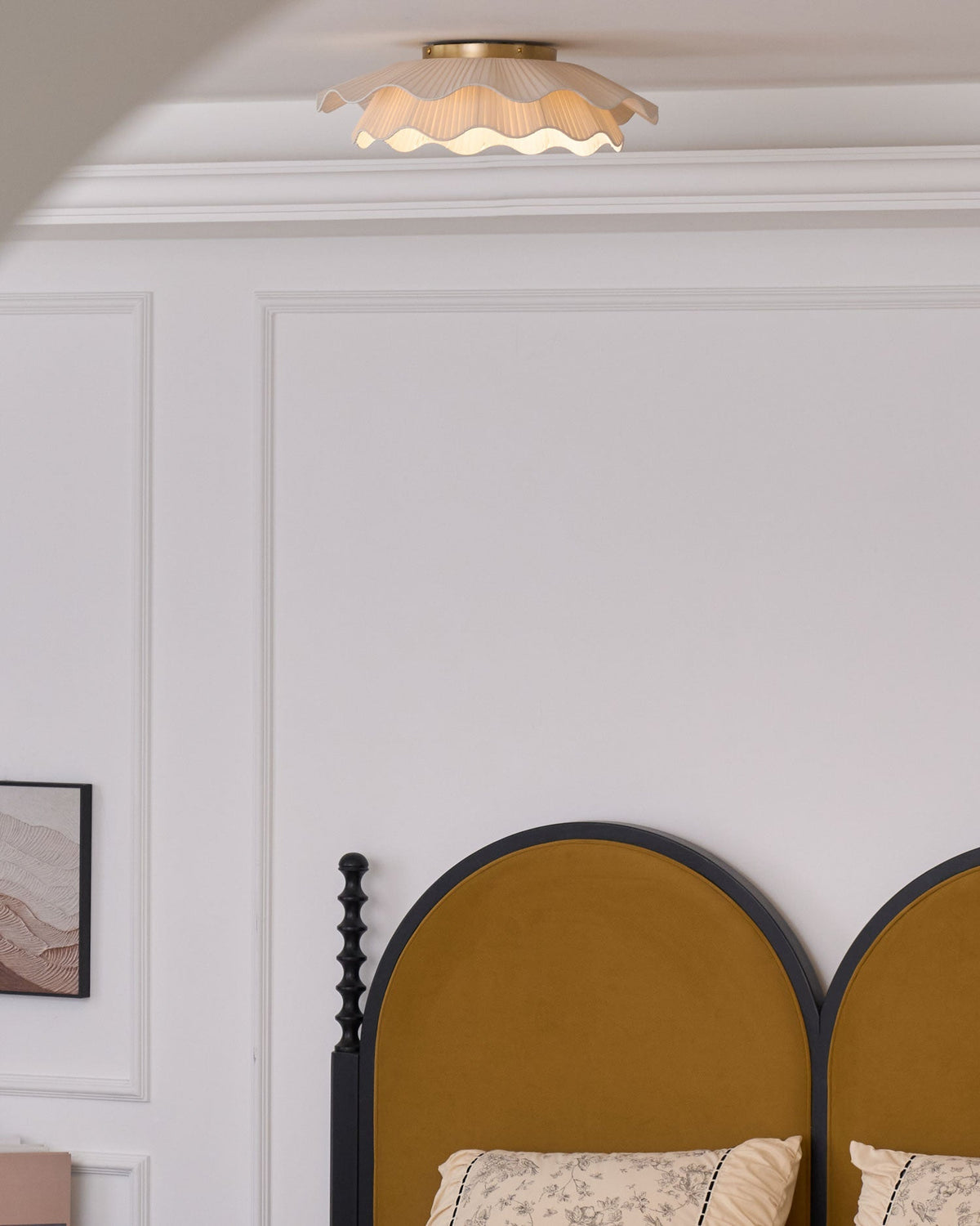 Yiuma Fabric Wave Flush Mount Ceiling Light