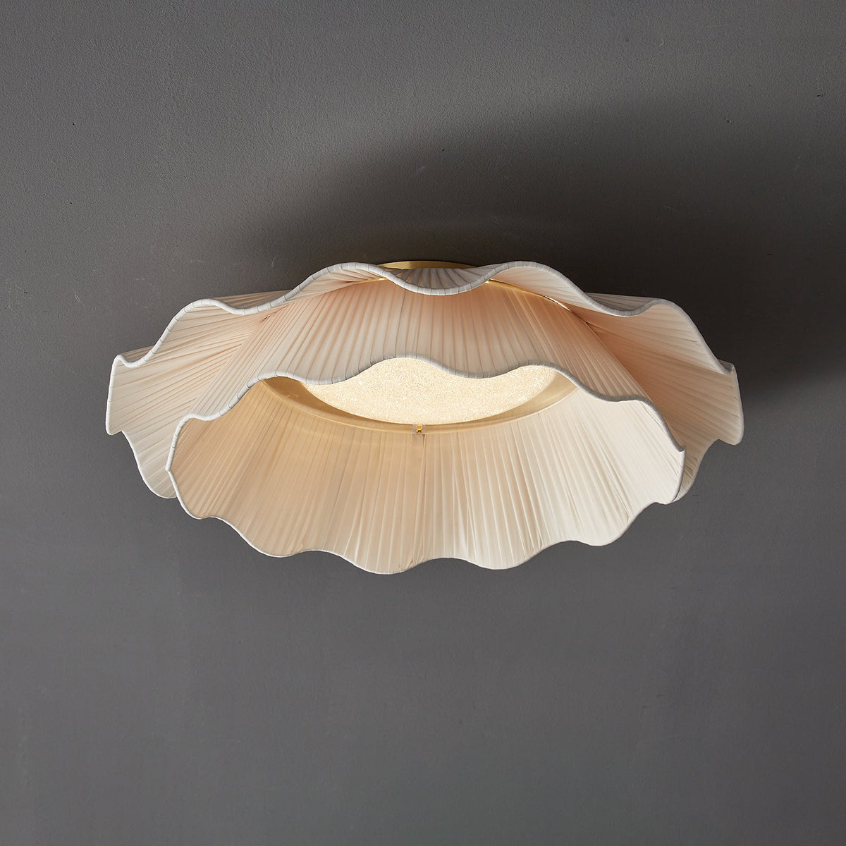 Yiuma Fabric Wave Flush Mount Ceiling Light