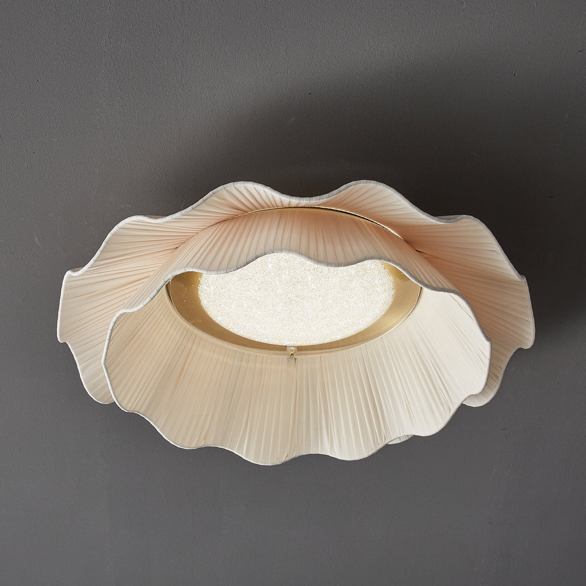 Yiuma Fabric Wave Flush Mount Ceiling Light
