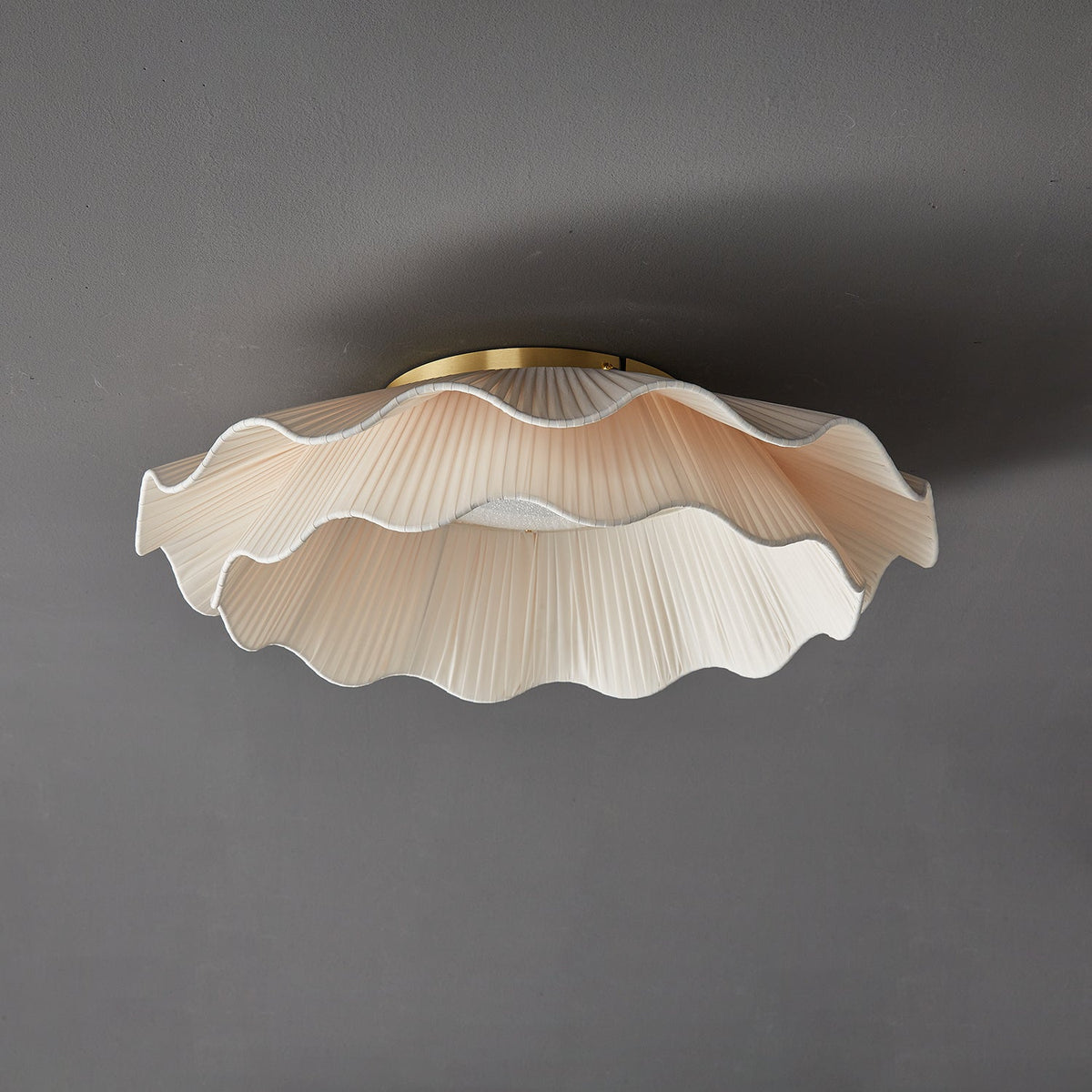 Yiuma Fabric Wave Flush Mount Ceiling Light
