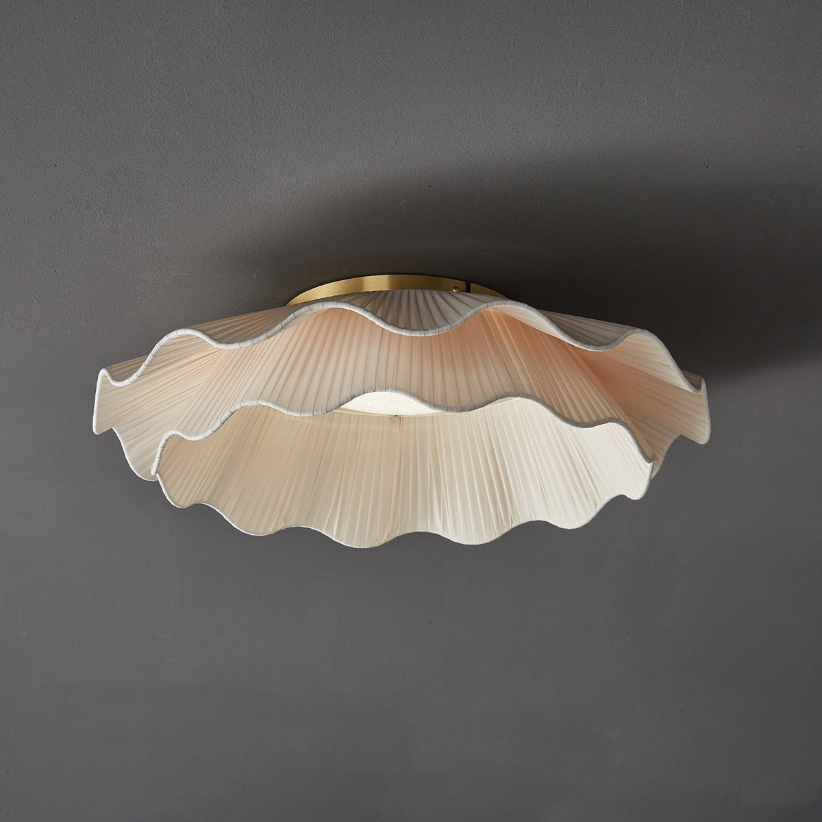 Yiuma Fabric Wave Flush Mount Ceiling Light