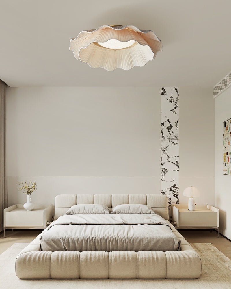 Yiuma Fabric Wave Flush Mount Ceiling Light