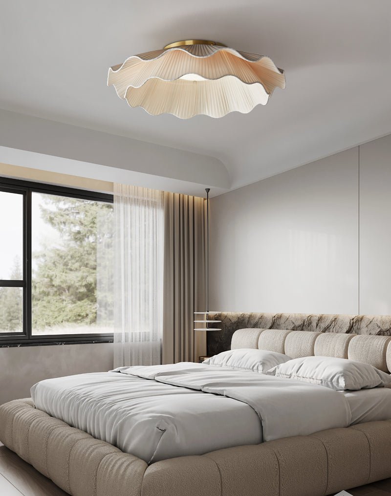 Yiuma Fabric Wave Flush Mount Ceiling Light