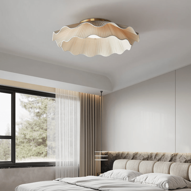 Yiuma Fabric Wave Flush Mount Ceiling Light